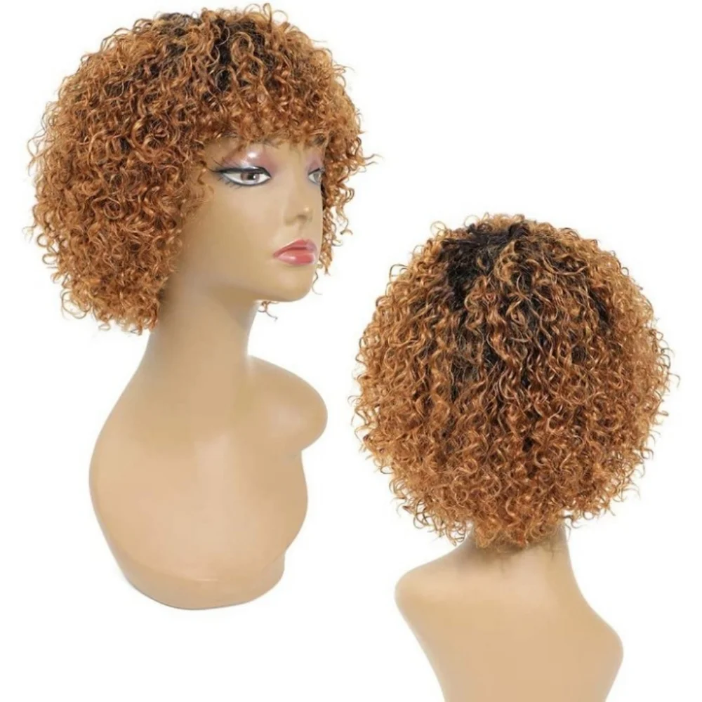 Blooming Hair Synthetic Blend Wig With Bangs